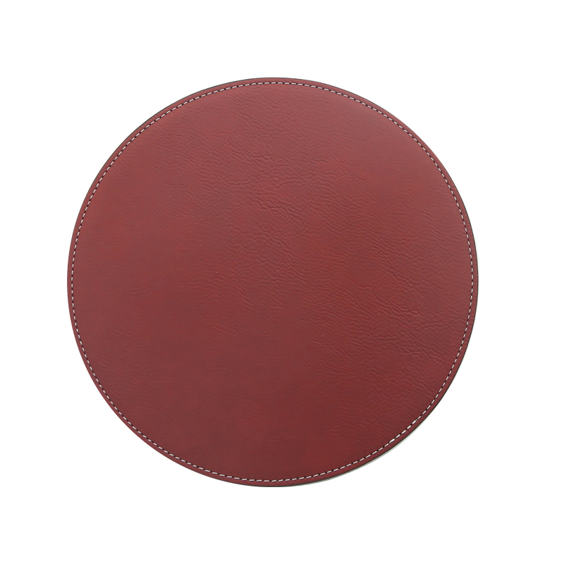 レーザー加工可能なレザーレット ラウンド マウス パッド 20*20cm