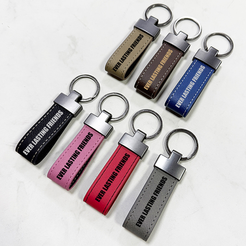 レーザー加工可能なレザーレット ストラップ キーホルダー