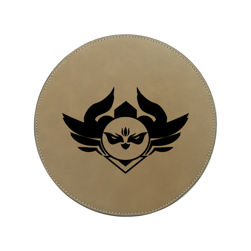 レーザー加工可能なレザーレット ラウンド マウス パッド 20*20cm