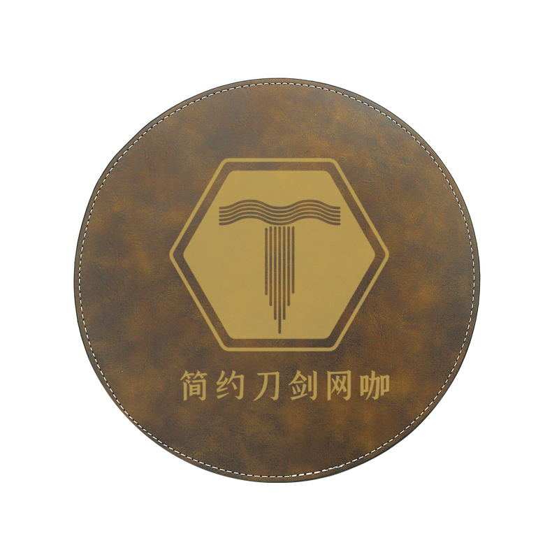 レーザー加工可能なレザーレット ラウンド マウス パッド 20*20cm