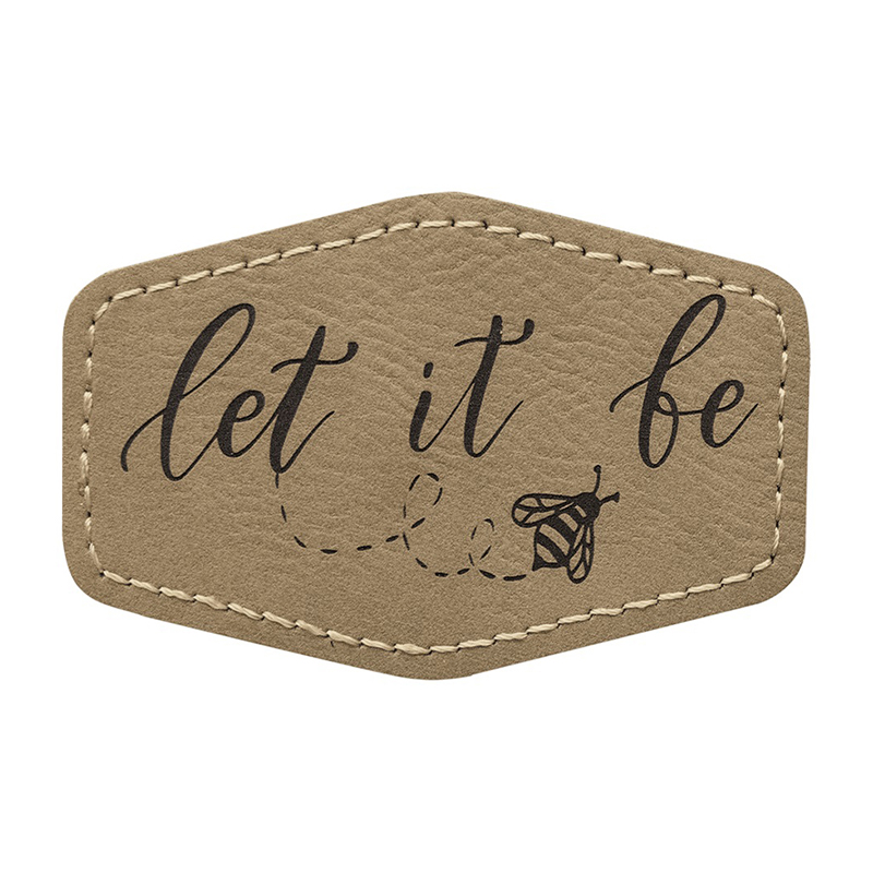 3インチ x 2インチの六角レザーレットパッチ