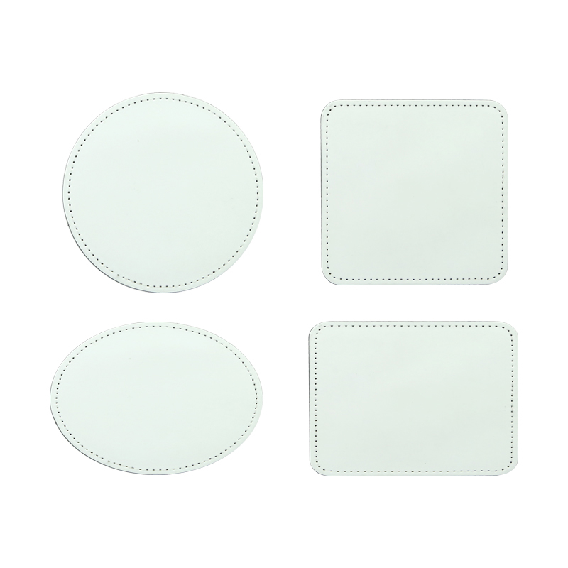 2 1/2インチ x 2 1/2インチの正方形昇華レザーレットパッチ、接着剤付き